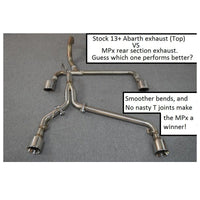 MPx Rear Section Exhaust, 12-19 Fiat 500 Abarth