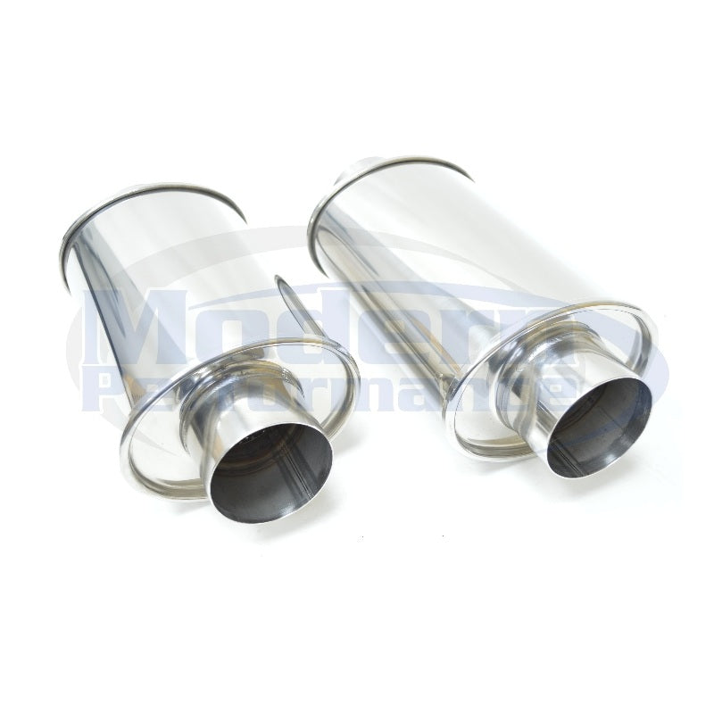 Vibrant 2.25" Ultra Quiet Resonators (Pair, for use with MPx Header), 2013-16 Dart 2.0L / 2.4L