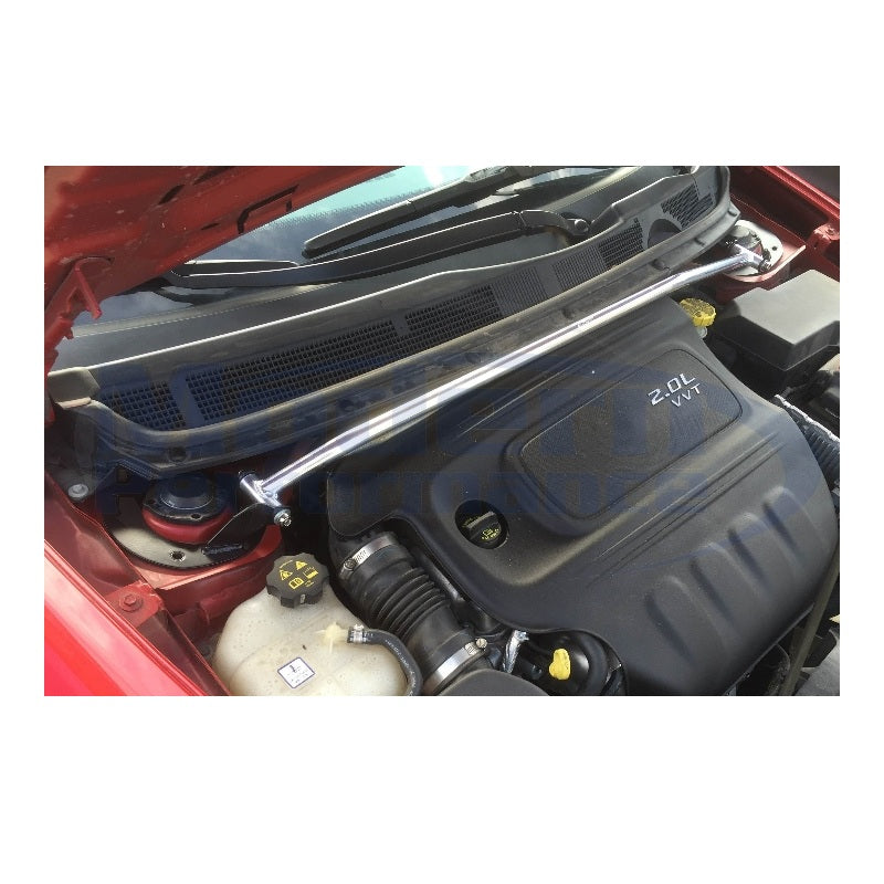 MPx Polished Front Strut Bar, 2013-16 Dart 2.0L / 2.4L / Cherokee / Chrysler 200