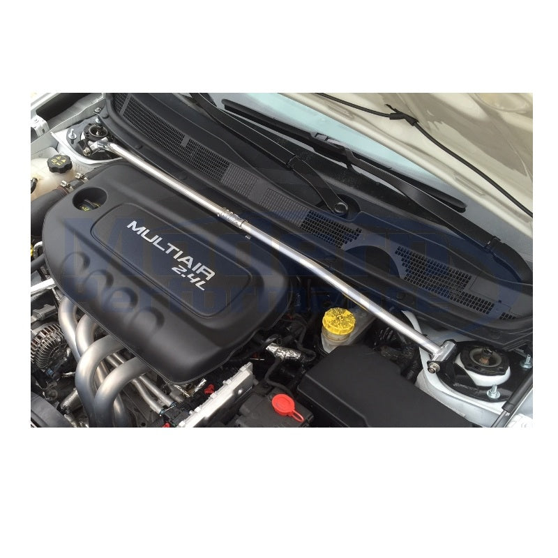 MPx Polished Front Strut Bar, 2013-16 Dart 2.0L / 2.4L / Cherokee / Chrysler 200