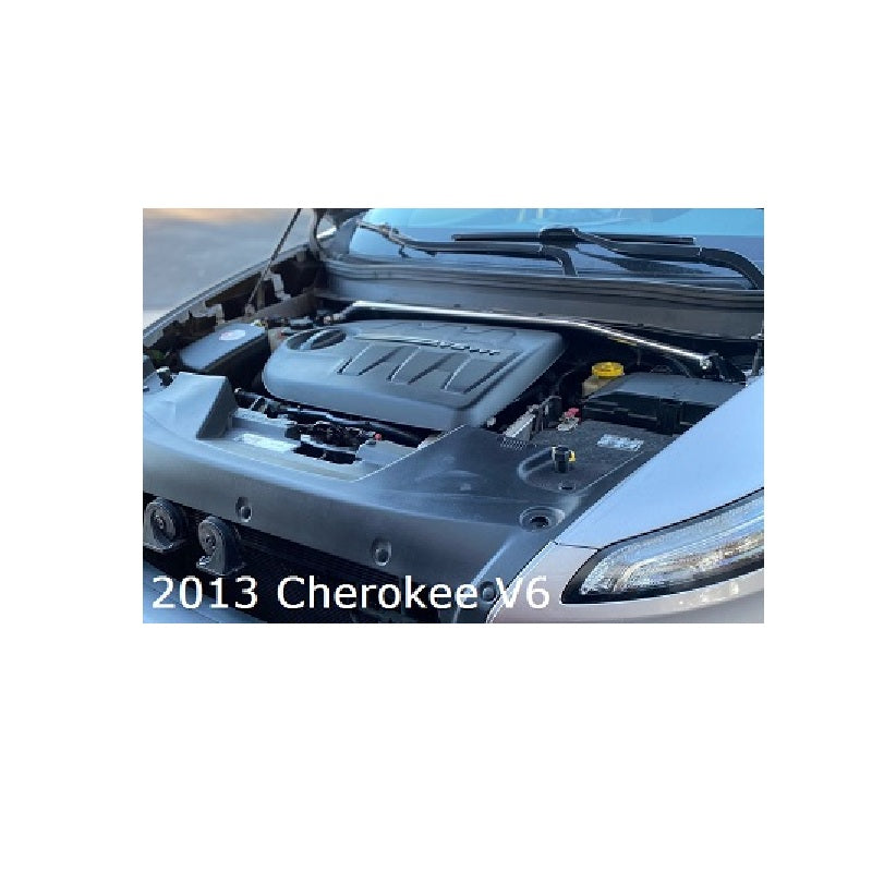 MPx Polished Front Strut Bar, 2013-16 Dart 2.0L / 2.4L / Cherokee / Chrysler 200