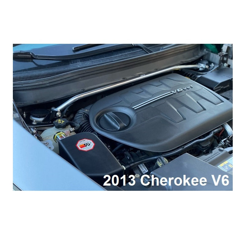 MPx Polished Front Strut Bar, 2013-16 Dart 2.0L / 2.4L / Cherokee / Chrysler 200