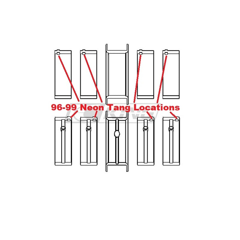 King AM-Series Main Bearings, 95-05 Neon/Eclipse 2.0L