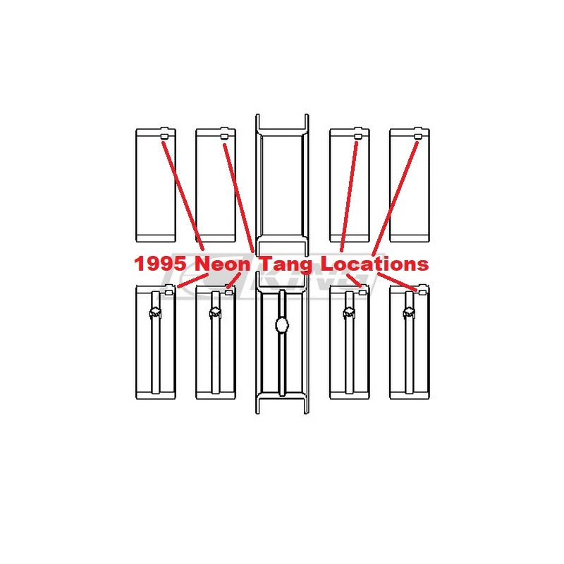 King AM-Series Main Bearings, 95-05 Neon/Eclipse 2.0L