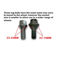 20 Piece Hex Drive Lug Bolt Set (Silver or Black), Dart/Renegade/Cherokee/500L/200