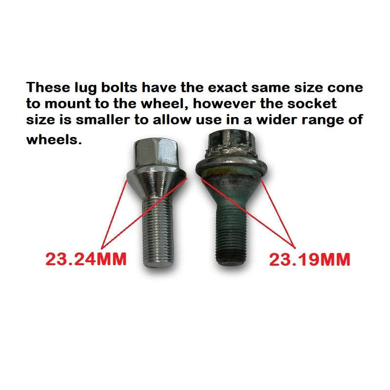 20 Piece Hex Drive Lug Bolt Set (Silver or Black), Dart/Renegade/Cherokee/500L/200