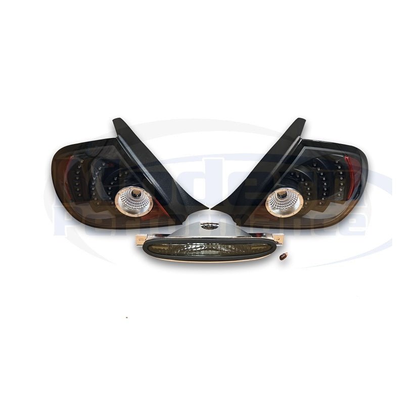 DEPO LED Tail Lights with MPx Third Brake Light Package, 03-05 Neon / SRT-4