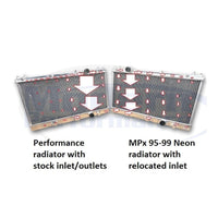 MPx Aluminum Radiator with Relocated Water Inlet 95-99 Neon