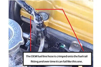 Braided Replacement Firewall to Fuel Rail (works with stock fuel rail) 03-05 SRT-4/PT Cruiser Turbo