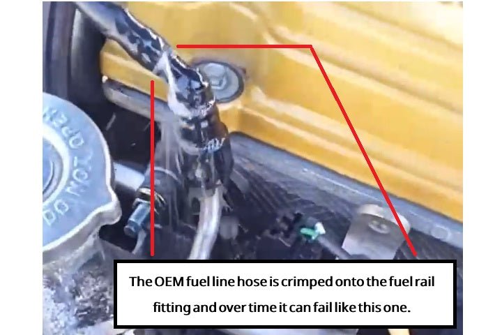 Braided Replacement Firewall to Fuel Rail (works with stock fuel rail) 03-05 SRT-4/PT Cruiser Turbo