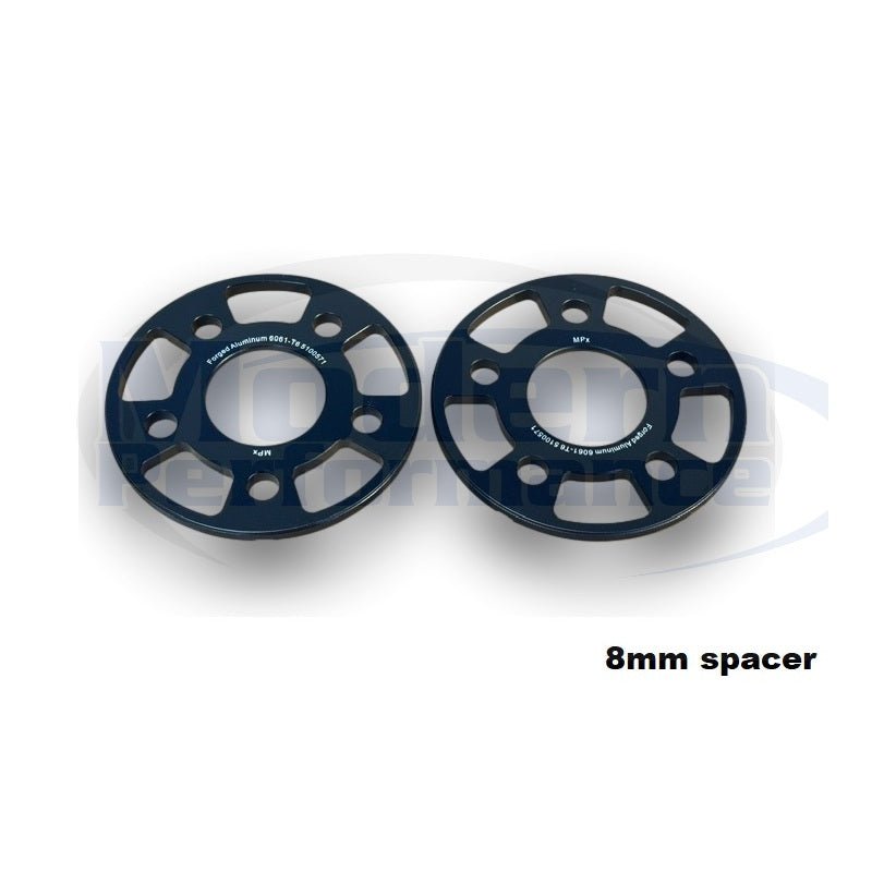 MPx 5x100 Forged Aluminum FRONT Wheel Spacers 95-05 Neon / 03-05 SRT-4 / PT