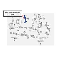 MPx Silicone Turbo Outlet hose Dart 1.4 Turbo/Fiat 500 1.4 Turbo Abarth replaces 52014693AA