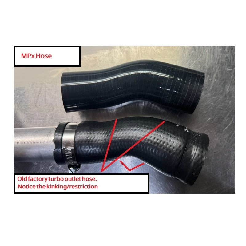MPx Silicone Turbo Outlet hose Dart 1.4 Turbo/Fiat 500 1.4 Turbo Abarth replaces 52014693AA