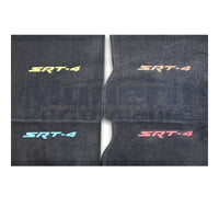 #dodgesrt4bluesilveryelloworangefloormats