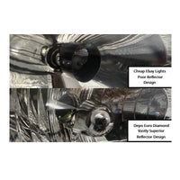 DEPO Euro Diamond Chrome Headlights PLUS front turn signals, 95-99 Neon