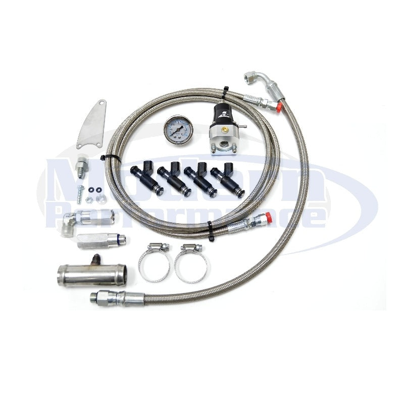 AGP Fuel Return Line Kit & Deatschwerks Injector Combo, 03-05 Neon SRT-4