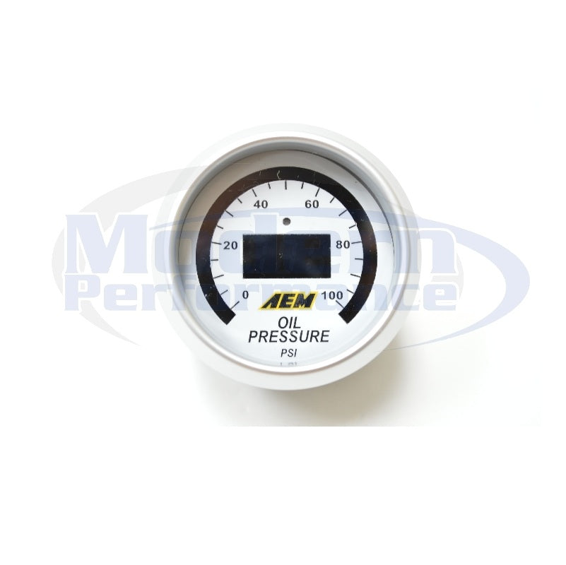 AEM Digital Oil/Fuel Pressure Gauge (0-100 PSI)
