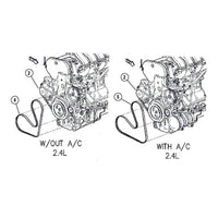 Air Conditioning Delete pulley and belt kit, 03-05 Neon SRT-4 / 01-10 PT Cruiser