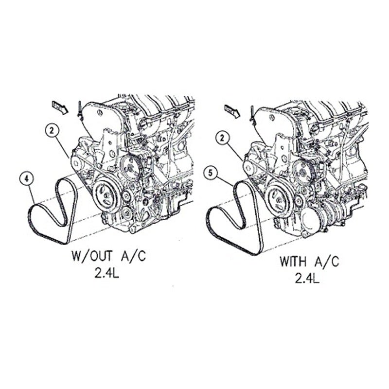 Air Conditioning Delete pulley and belt kit, 03-05 Neon SRT-4 / 01-10 PT Cruiser