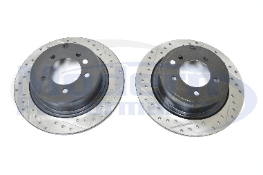 StopTech Drilled & Slotted Rotors (Rear Pair), 08-09 Caliber SRT-4