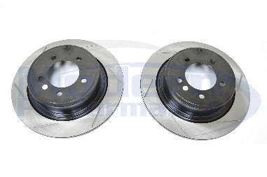 StopTech Slotted Rotors (Rear Pair), 08-09 Caliber SRT-4